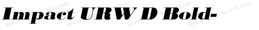 Impact URW D Bold字体转换